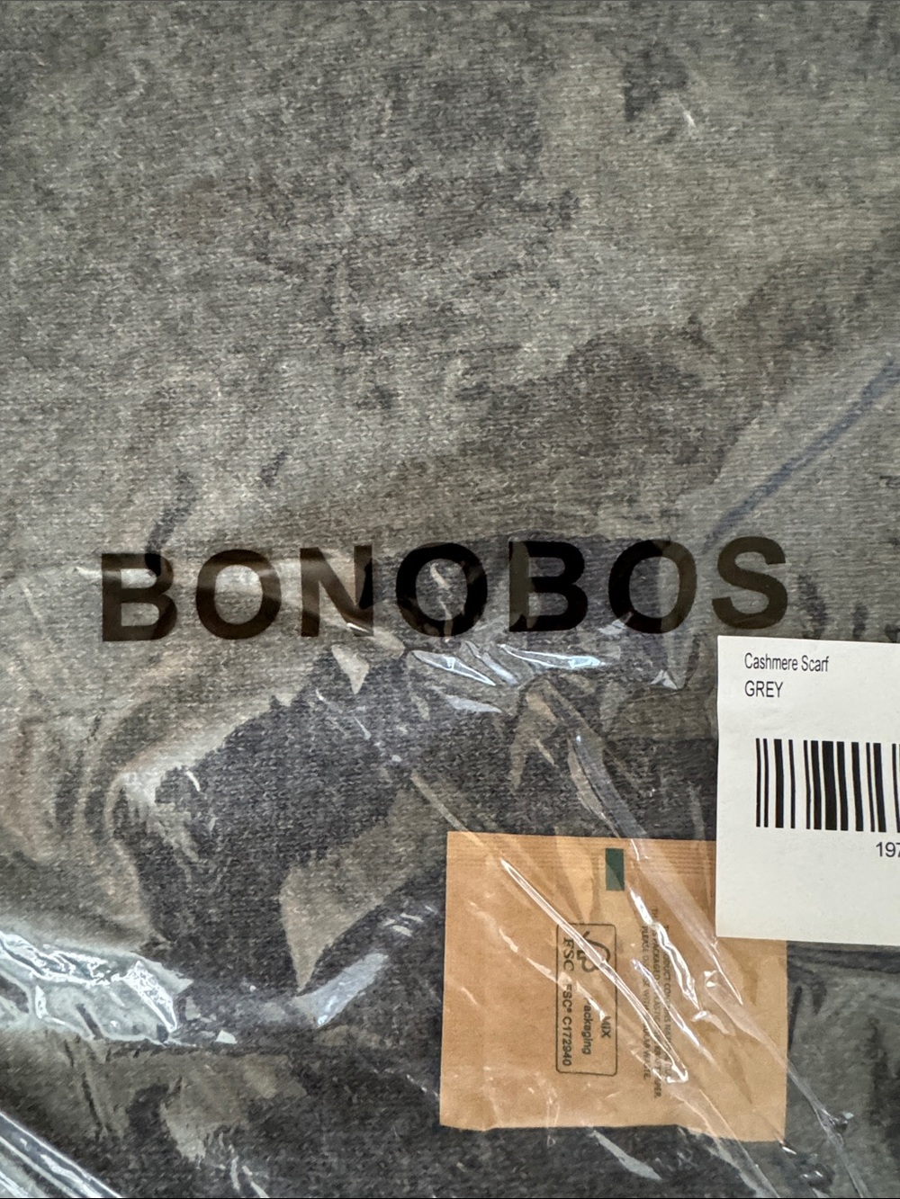 Bonobos Charcoal Grey Cashmere Scarf - Picture 4 of 5
